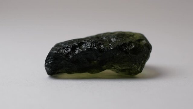 Authentic Raw Moldavite Rocks Crystal Gemstone 4k 30p Macro Shots