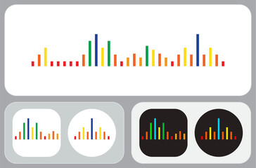 Sound Wave EQ Equalizer Icons and Widget Design. Vector.