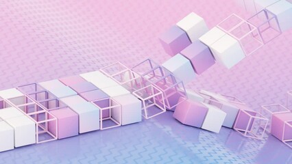 Cubed Assembly: A Mesmerizing Loopy 3D Animation of Cubes Coming Together