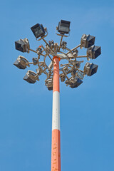 Lighting fixtures at the airport runway in Italy - obrazy, fototapety, plakaty