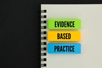 colored paper with the word Evidence based practice