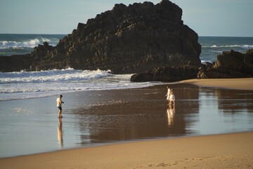 Evening on Adraga Beach, Atlantic Ocean, Portugal.