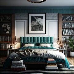 interior of bedroom Generative AI