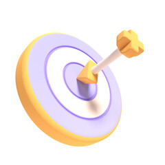 target simple 3d icon used for ui or mobile purposes in cool color