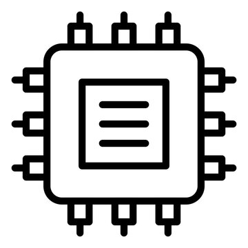 Processor icon schwarz