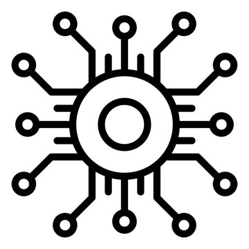 processor icon schwarz