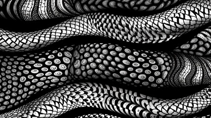 Snake Stripe Pattern - Generative AI