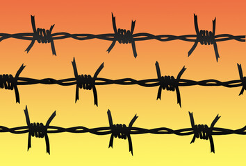 Illustration of Barbed Wire, suitable for complementary images of articles, backgrounds, wallpapers, and design materials.