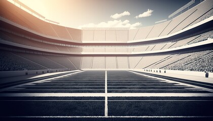 Fototapeta na wymiar American football league stadium . Creative illustration. (Ai Generate)
