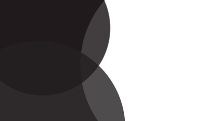 Black color circles background with overlap layer. For wallpaper, cover, banner, poster, placard and presentation. Black abstract background for business card and flyer template, vector illustration 