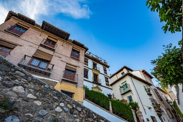 The city of Granada, Andalusia, Spain, street travel perspective in the old town