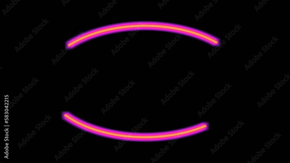 Poster neon light modern border animation motion graphics for video elements.
