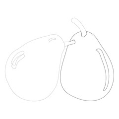 pear fruit icon vector