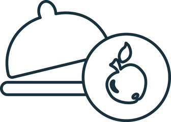 Obraz premium Healthy Diet line icon. Monochrome simple Healthy Diet outline icon for templates, web design and infographics