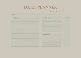 Landscape Daily Planner templates sheets