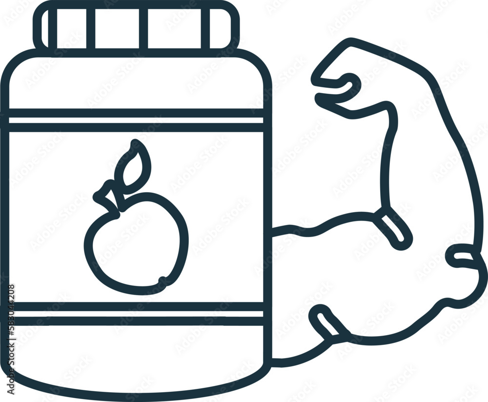 Poster supplements line icon. monochrome simple supplements outline icon for templates, web design and info