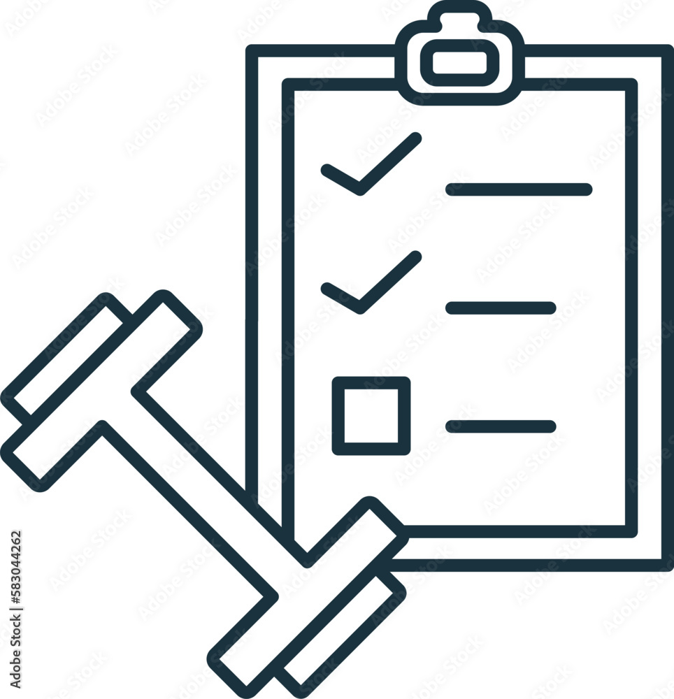 Poster exercise plan line icon. monochrome simple exercise plan outline icon for templates, web design and 