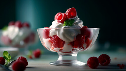 Taste the Heaven in a Bowl: Raspberry and Vanilla Cream Dessert with Whipped Cream