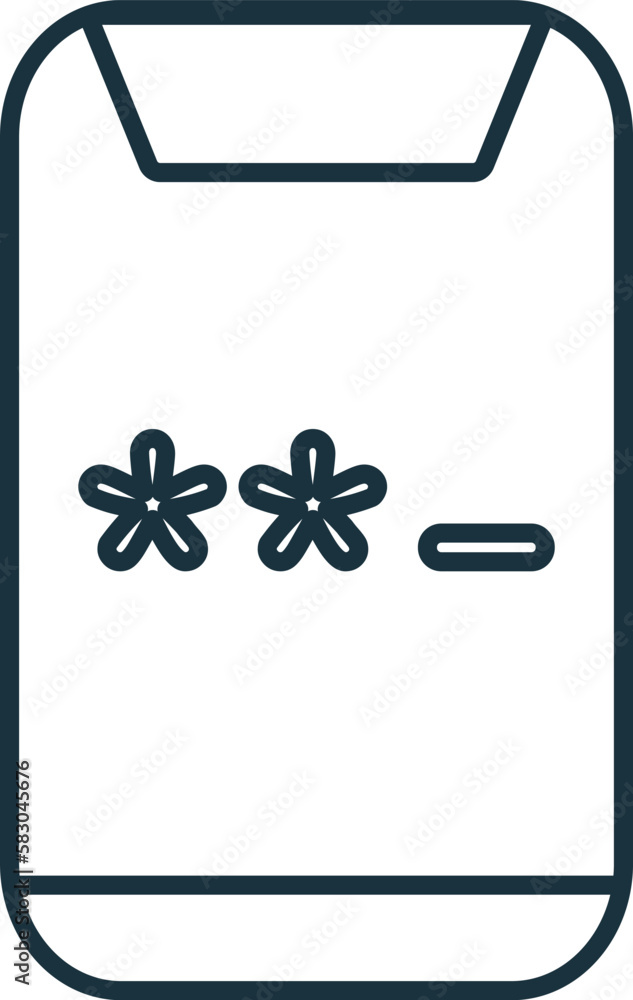 Poster group security line icon. simple element from internet security collection. creative group security 