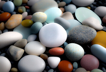 rund colorful zen stones
