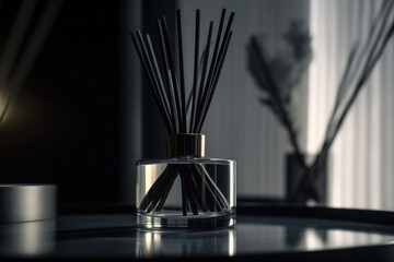 Home perfume fragrance scent stick interior minimalism premium ambiance decor generative ai