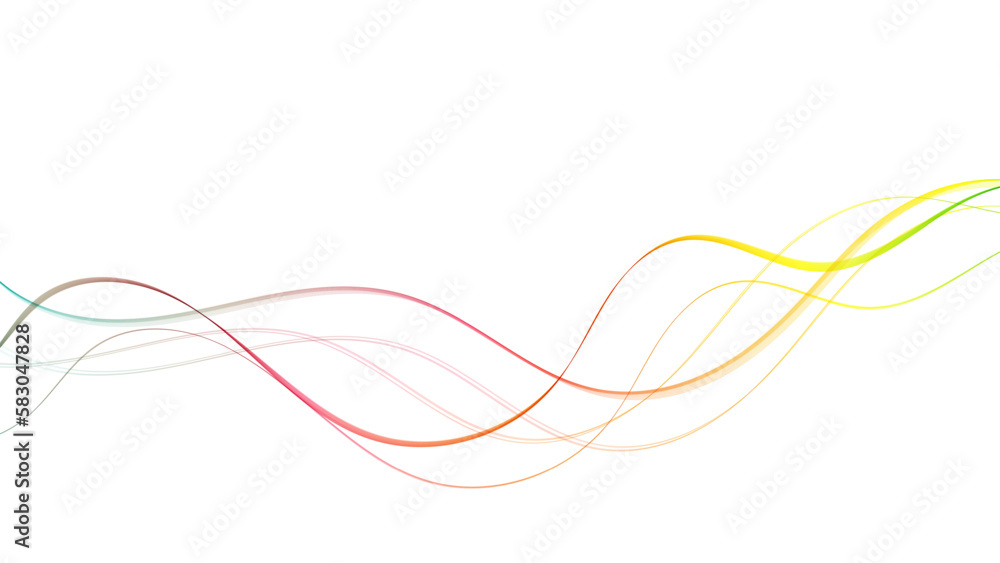 Poster colored lines in the form of a wave. design element