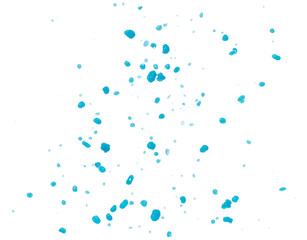 Blue paint water spill splash in shape form. Blue liquid lotion moisturizer cosmetic pour float in mid air. Blue cocktail drink explosion throw fluttering. White background isolated high speed shutter