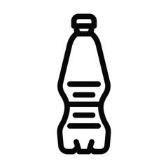 empty soda plastic bottle line icon vector illustration