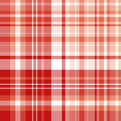 Seamless pattern in unusual red, orange and white colors for plaid, fabric, textile, clothes, tablecloth and other things. Vector image.