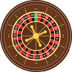 Bright casino roulette, vector illustration