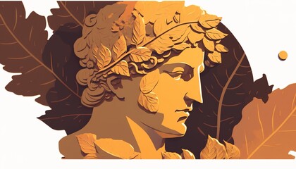 Apollo god of the sun . Creative illustration. (Ai Generate) - obrazy, fototapety, plakaty