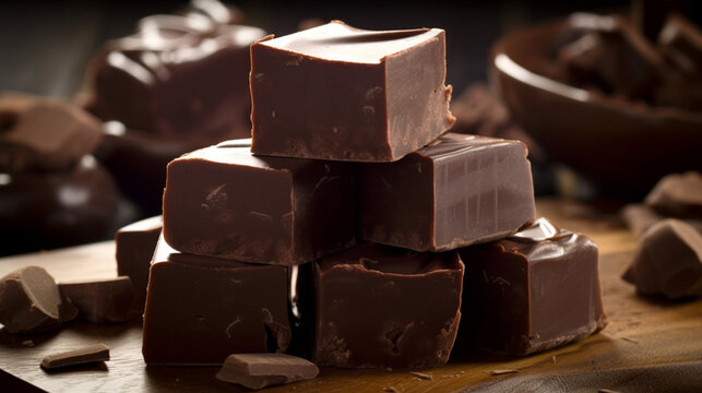 Chocolate fudge Generative AI 