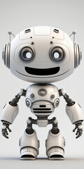 Happy smiling robot, cartoon character, generated by ai
