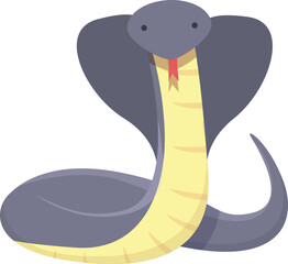 Fototapeta premium Blue king cobra icon cartoon vector. Snake head. Wild art