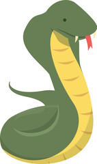 Wildlife cobra icon cartoon vector. Snake head. Art wild
