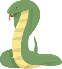 Naklejka premium Nature cobra icon cartoon vector. King snake. Viper wild