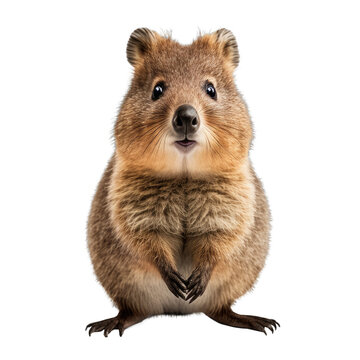 quokka standing , isolated on transparent background cutout , generative ai