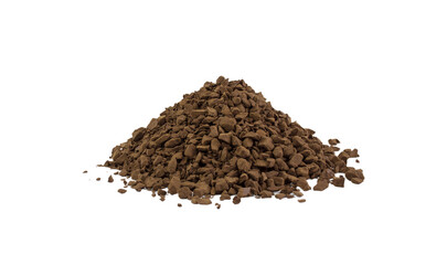 Instant granulated coffee isolated on white background. Clipping path