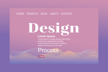 Website template design. Modern web page design for website  development. 