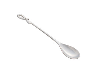 Metal dessert spoon, cut out, photo stacking