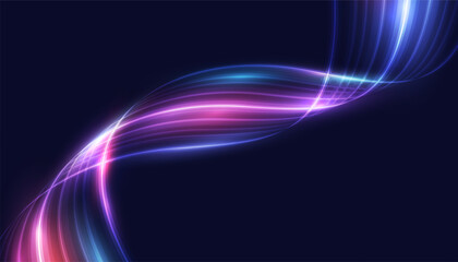Modern abstract high speed movement. Dynamic motion light trails. Futuristic motion pattern for banner, poster design background. Vector eps10.