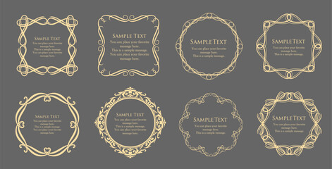 高級感のあるフレームデザインセット