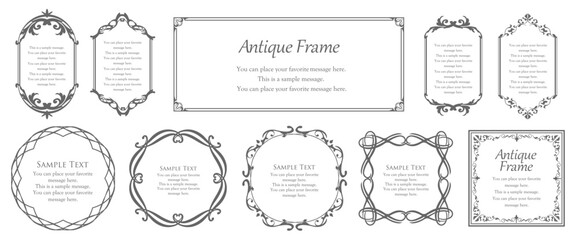 高級感のあるフレームデザインセット