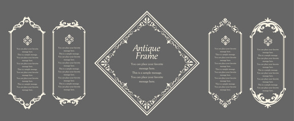 高級感のあるフレームデザインセット