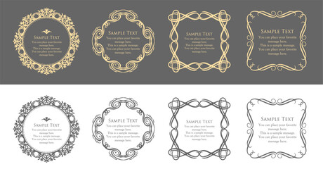 高級感のあるフレームデザインセット