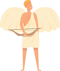 Cupid icon cartoon vector. Greek god. Olympic legend
