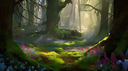 enchanting woodland generative ai