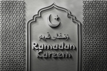 Islamic Ramadan Kareem greeting background with 3d lantern and Islamic Ramadan ornaments