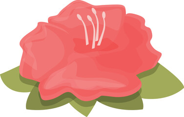 Obraz premium Nature rhododendron icon cartoon vector. Flower plant. Spring garden