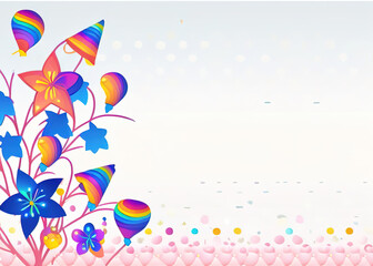 Wallpaper with the colors of the party, postcard, greeting card. generate by ai